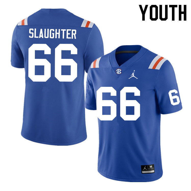 Youth #66 Jake Slaughter Florida Gators College Football Jerseys Sale-Throwback